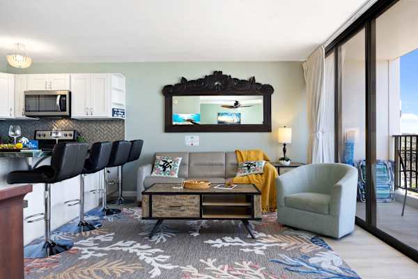 There is a sleeper sofa in your living area.