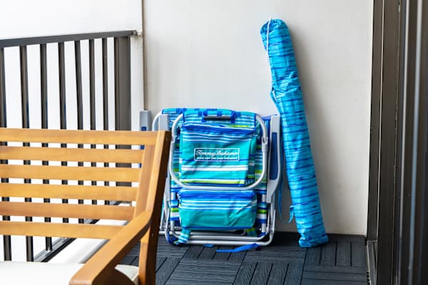 Enjoy the ultimate beach day with complimentary use of two beach chairs, an umbrella, and a beach mat for endless fun in the sun!