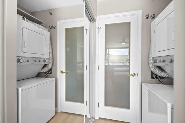 Washer and Dryer available in the unit