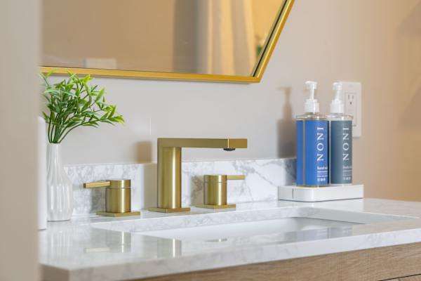 We provide starter supplies in the bathroom