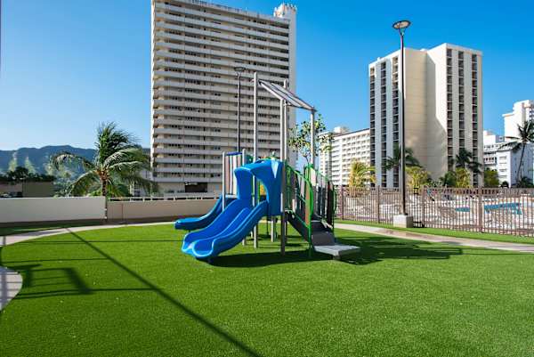 Children's playground in the recreation deck