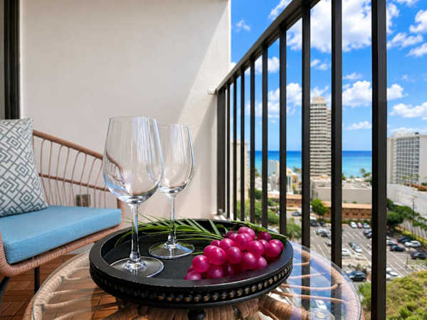 Enjoy ocean views from your balcony