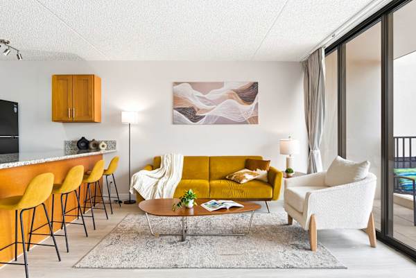 Relax in your living area with a futon sofa