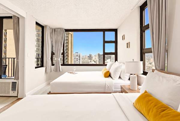 After a day of adventure, have a restful night in your bedroom with 2 queen beds