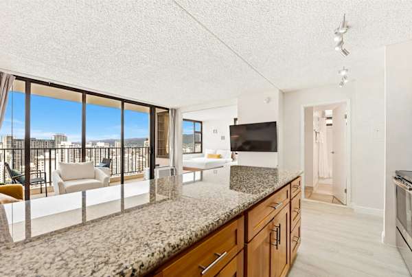You also have easy access to the bathroom from the living area
