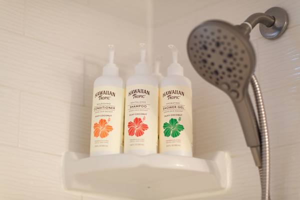 We provide bathroom starter supplies for your convenience.