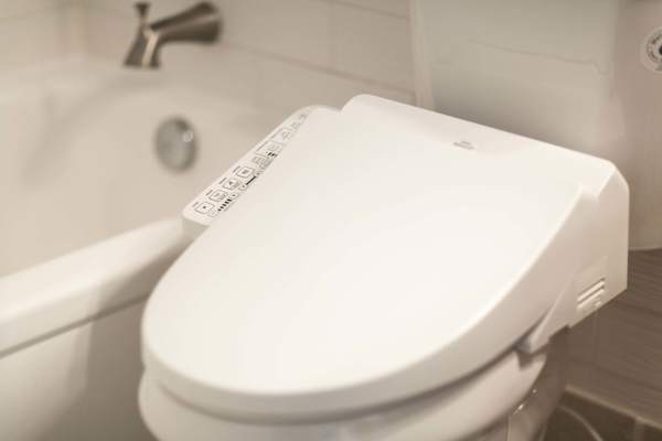 Modern toilet with bidet