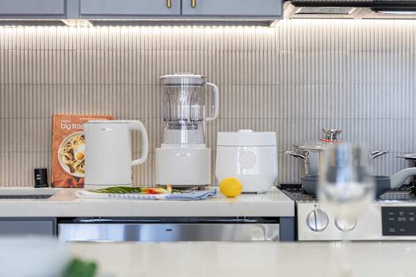 Small appliances are available in your kitchen