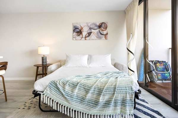 There is a sleeper sofa in your living area