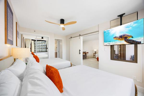 Your bedroom has a 50" smart TV, perfect for movie nights in bed