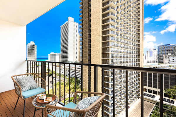 Unwind on your balcony with ocean and city views
