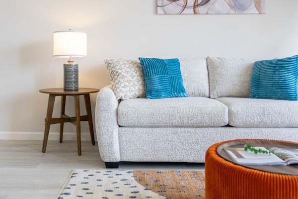 Sleeper sofa in the living area