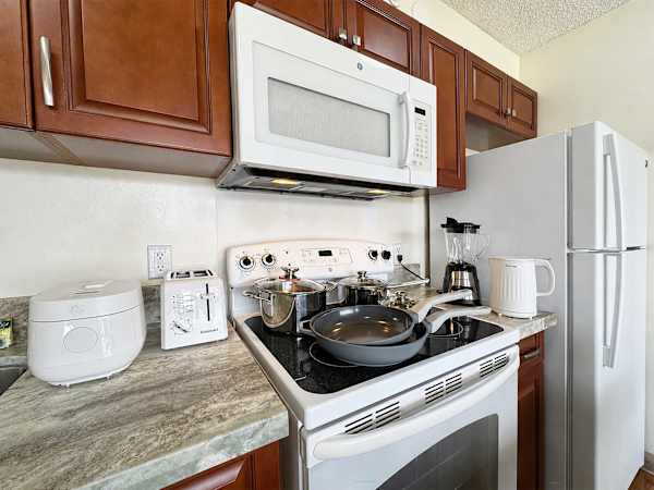 Fully equipped kitchen ready for your culinary needs