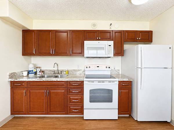 Your fully-equipped kitchen is perfect for your culinary needs