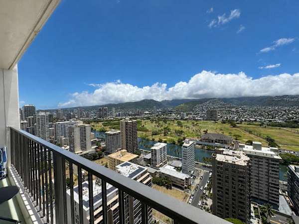 Mountain and city views from your balcony