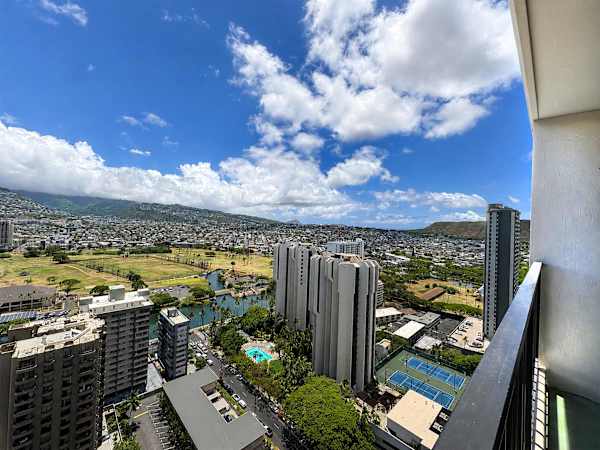 Mountain and city views from your balcony