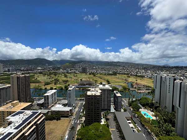 Mountain and city views from your balcony