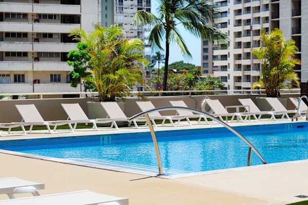 Refresh in Waikiki Banyan's heated swimming pool!