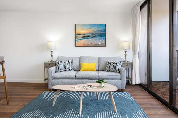Sleeper sofa in the living area