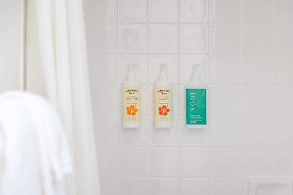 Starter bathroom supplies are available in the bathroom for your convenience