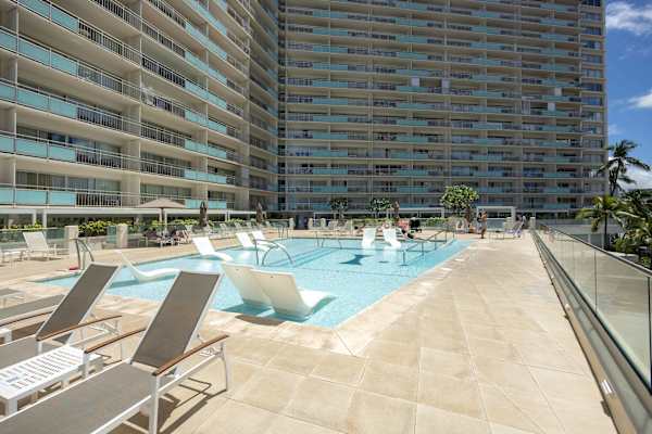 Have a refreshing dip in Ilikai Hotel's swimming pool!