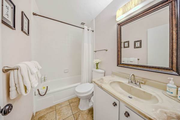 Clean, Modern Guest Bathroom Packed With Fresh Amenities