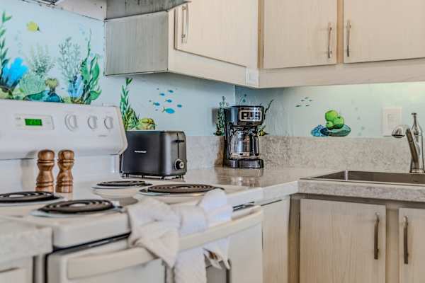 Clean Modern Counters Packed With Premium Guest Amenities