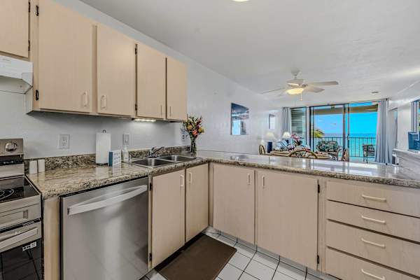 Bright Coastal Kitchen With Ocean Views