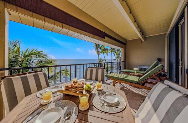 Oceanfront Dining Under Blue Skies