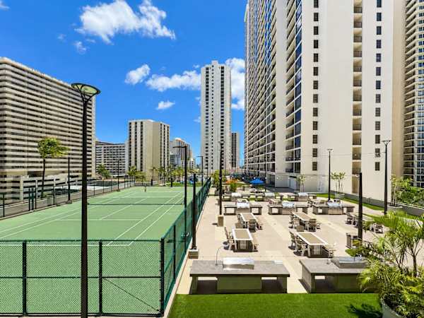 View of the recreation deck from your balcony