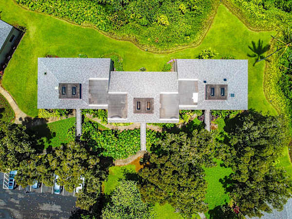 Top-down aerial view of the property