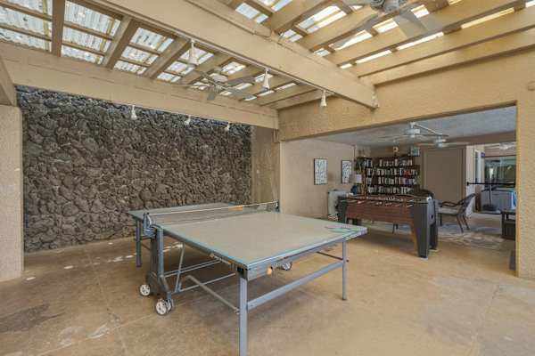Challenge friends and family to a friendly game of ping-pong or foosball in the covered outdoor recreation area.