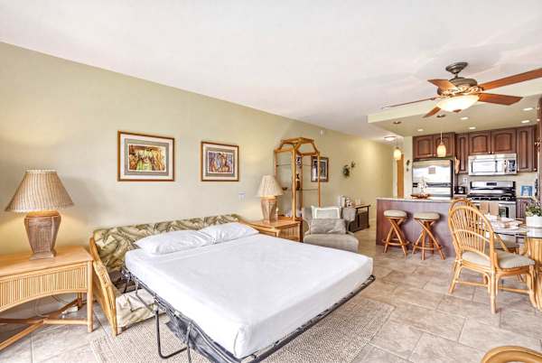 Your living area has a pull-out sleeper sofa for your convenience
