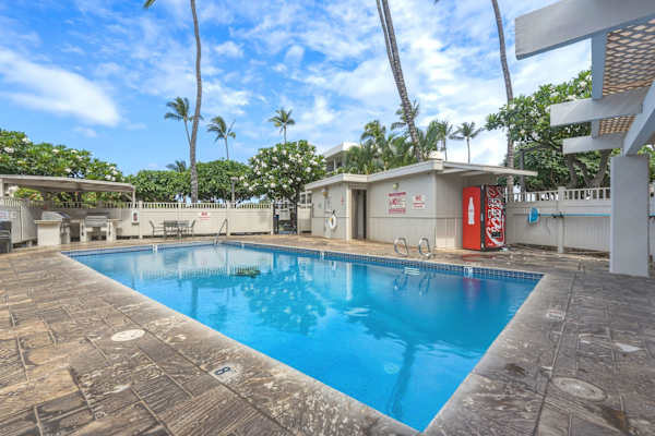 Take a refreshing dip in the sparkling outdoor pool!