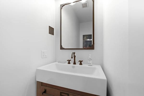 Easy access to a half bathroom