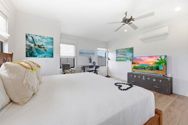 Television facing the bed