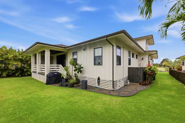Exterior view of the backyard