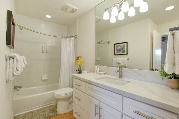 Spa Style Bathroom With Double Vanity