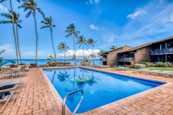 Outdoor pool with ocean view