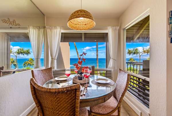 Dining room features coordinated seating around a welcoming table