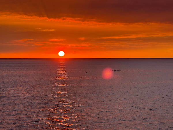 Sunset views from the lanai