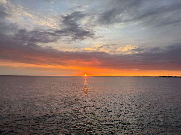 Sunset views from the lanai