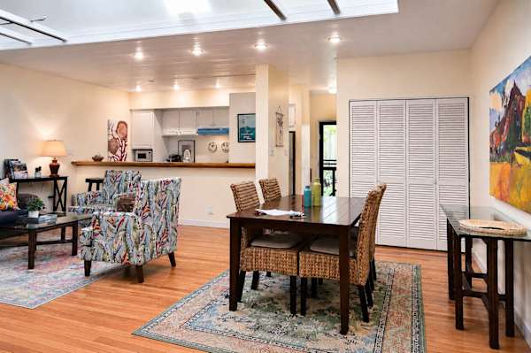 Dining area conveniently located close to the living space