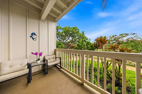 Private Lanai with Seating and Green Views