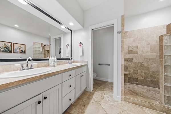Double Vanity Bathroom with Walk-In Shower