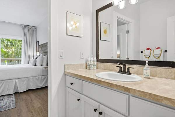 Bathroom Vanity with Bedroom View and Natural Light