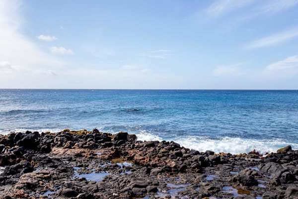 Rocky Lava Shoreline with Open Ocean Views