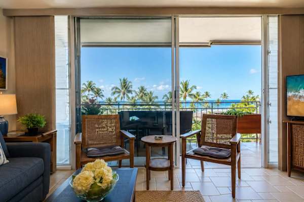 Open-concept living space with spectacular ocean views