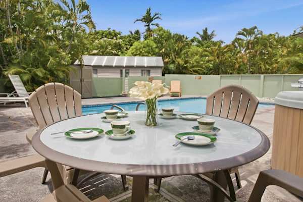 Outdoor dining area