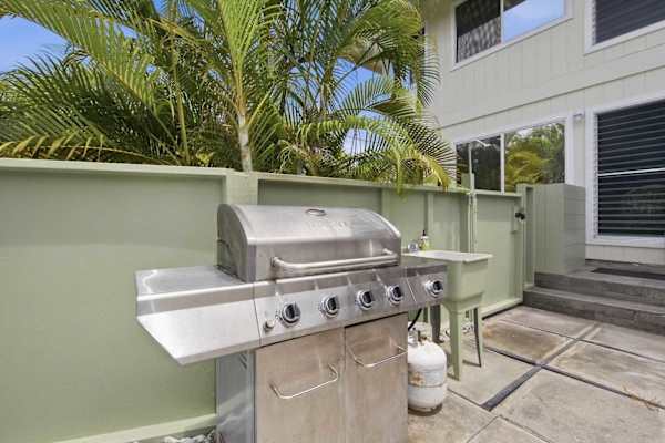 Private BBQ in enclosed yard